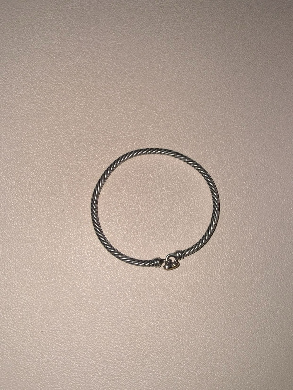David Yurman Classic Cable Heart Station Bracelet – Sterling Silver & 18K Gold - Picture 2 of 4